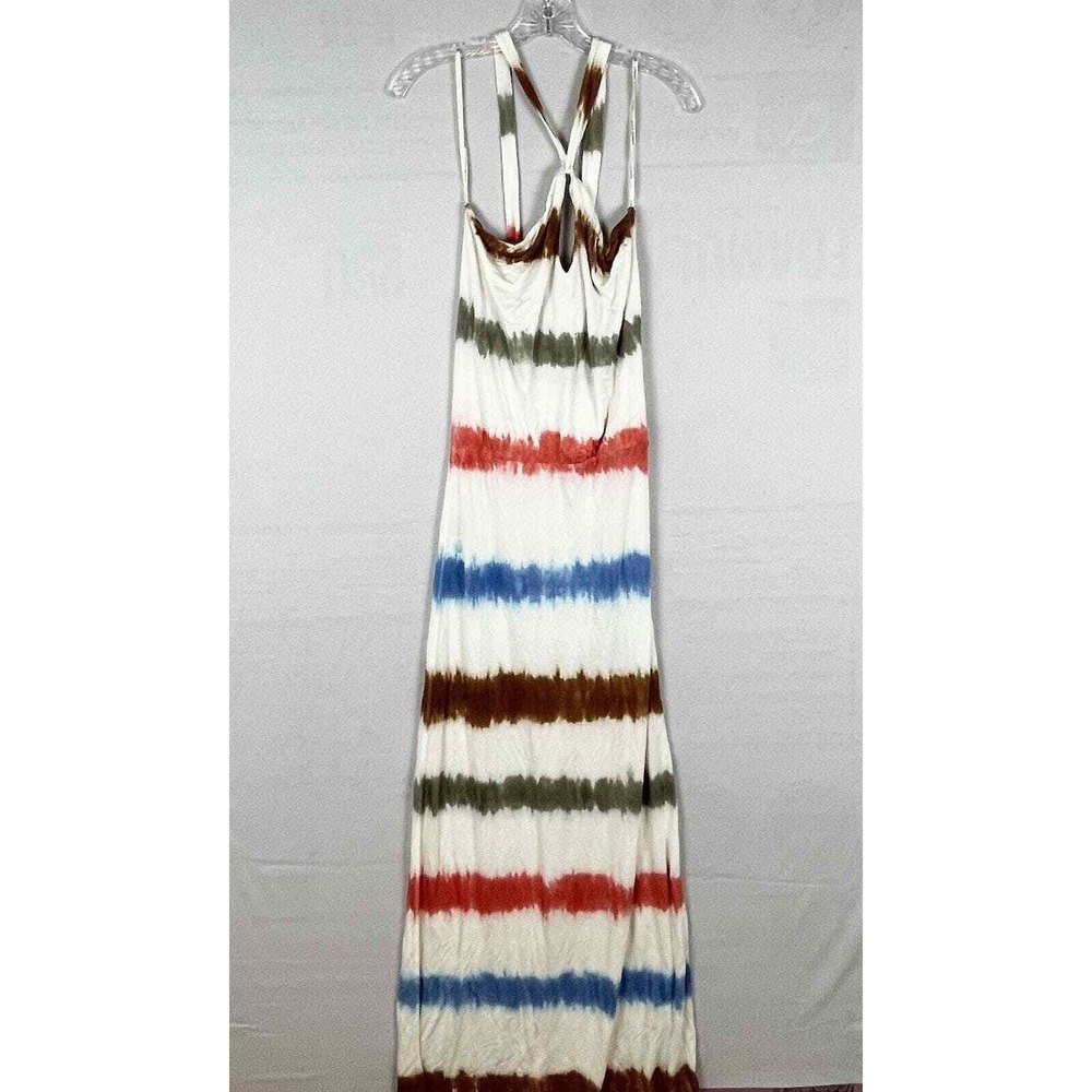 YFB Young Fabulous & Broke Maxi Dress Women's M‎ Tie-Dyed Strapless Halter Boho